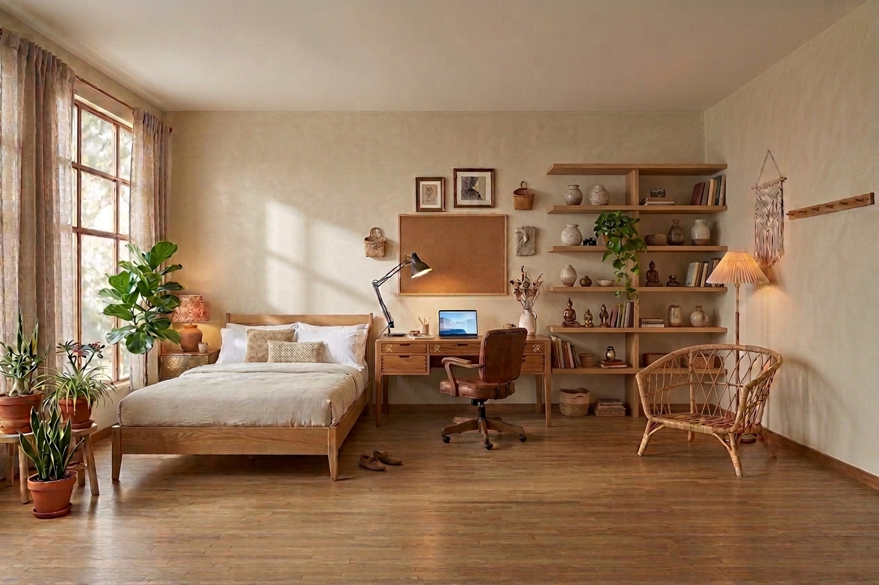 Habitación estilo bohemio