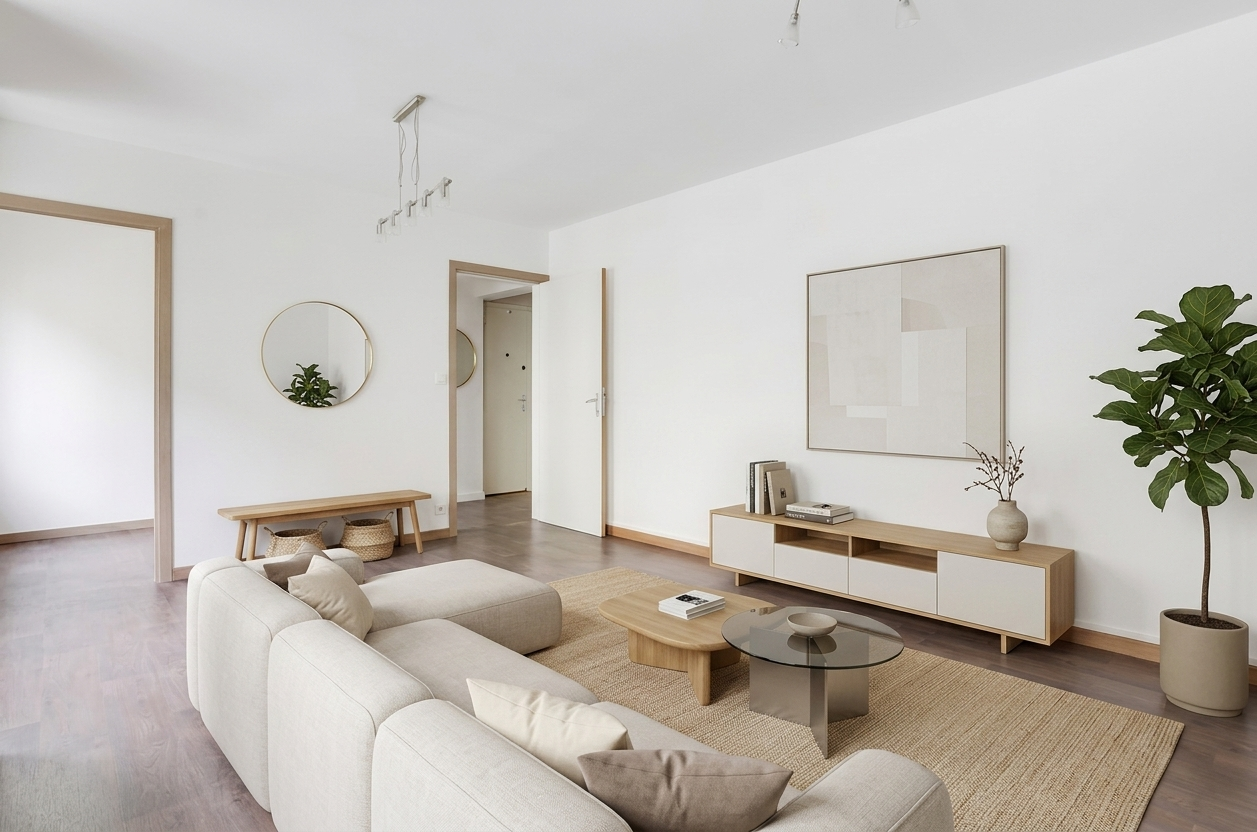 Salón estilo minimalista